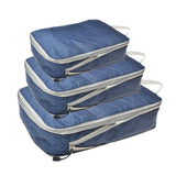 Maxbell 3 Pieces Waterproof Luggage Organiser Lightweight Clothes Storage Bags Navy