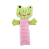 Maxbell Cartoon Animal Rope Dog Sound Toy Puppy Chew Silent Vocalization Squeak Toys Frog