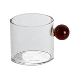 Maxbell Milk Mug Single Layer Creative Transparent for Home Living Room Brown