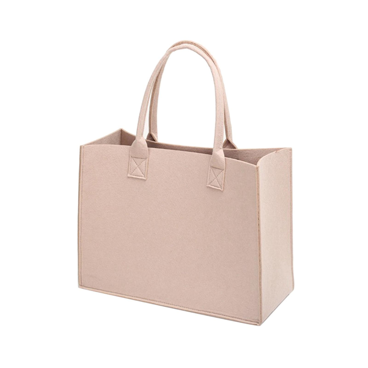 Maxbell Shopping Bags for Groceries Large Durable Handle Thickened Stands Upright 30x20x12cm Beige