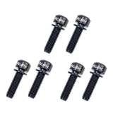 Maxbell 6 Pieces Fixed Gear Bicycle Handlebar Stem Screw Bolt Washer M5x18 Black