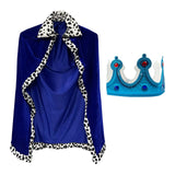 Maxbell King Robe Kids Halloween Costume Cosplay Role Play Preschool Dress up Blue