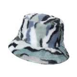 Maxbell Trendy Faux Plush Bucket Hat Fisherman Caps Casual Headwear Winter Hats StyleE