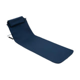 Maxbell Floor Chair with Back Support Beach Folding Cushion Seat for Sporting Events Dark Blue