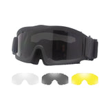 Maxbell Motorcycle Goggles Adjustable Strap Motorbike Glasses for Camping Scooter Balck Frame
