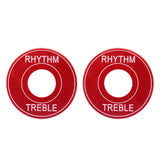 Max 2x Switch Plate Washer Rythm Treble Ring for LP EPI Electric Guitar Red