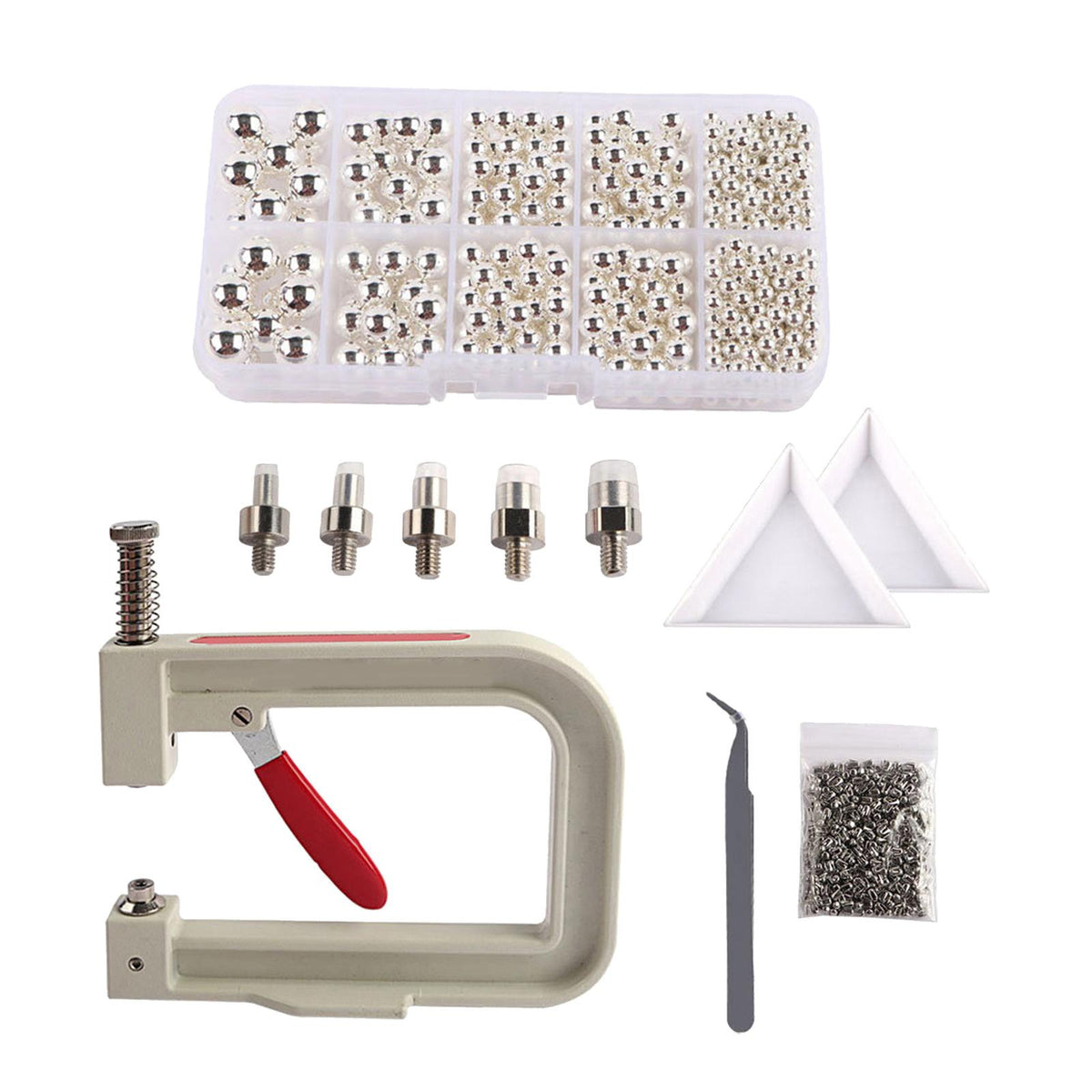 Maxbell Pearl Handmade Setting Machine Handmade DIY Craft Accessories for Cap Punch Argent