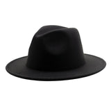 Maxbell Fedora Hat Fashion Comfortable Felt Panama Hat for Travel Costume Accessory Black