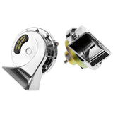 Max Maxb 2 Pieces 12V Car Snail Horns Motorcycle High Tone Horn Silver