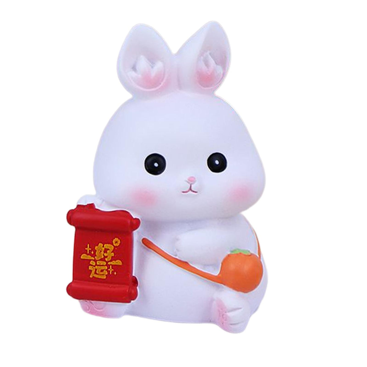 Maxbell Chinese Style Rabbit Statue Sculpture Bunny Figurine for Tabletop Decor Gift StyleC