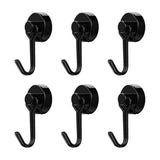 Maxbell 6 Pack Strong Magnetic Hooks 28Lbs Rare Earth With Hook For Refrigerator