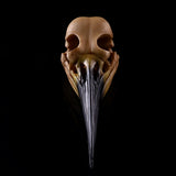 Maxbell Retro Yellow Oystercatcher Resin Skull Head Model Home Bar Decor 17x6x7cm