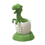 Maxbell Dinosaur Tea Infuser with Tray Teaware Tea Diffuser for Spices Seasonings Green