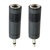 Max 6.35mm to 3.5mm Audio Jack Adapter Converter for Guitar Cable Single Track