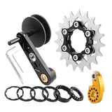 Maxbell Bike Chain Tensioner Rear Derailleur Chain Tensioner Stabilizer Single Speed 19T Black