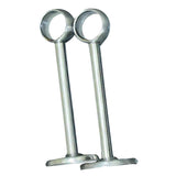 Max 2pcs Stainless Steel Wardrobe Pipe Lever Support Closet Rod Bracket Flange G