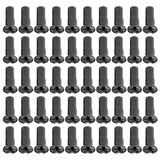 Maxbell 50Pcs Bike Spoke Nipples Spoke Decoration End Tips Nipples Bicycle Spoke Cap 12mm 14G Black