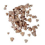 Maxbell 100pcs Assorted Size Wooden Shape Hearts Embellishments for Crafts