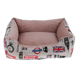 Max Washable Short Plush Cotton Dog Sofa Nest Kennel Sleep Bed  Car printing