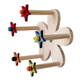 Maxbell Bird Parrot Perch Wheel Toy Smooth Surface Climbing Durable Cage Accessories