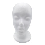 Maxbell Lightweight Foam Mannequin Head Model Hat Wig Glasses Display Stand White 02