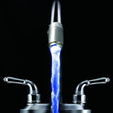 Max Blue LED Light Faucet Glowing Water Tap Kitchen Bath Basin Sensor Tap