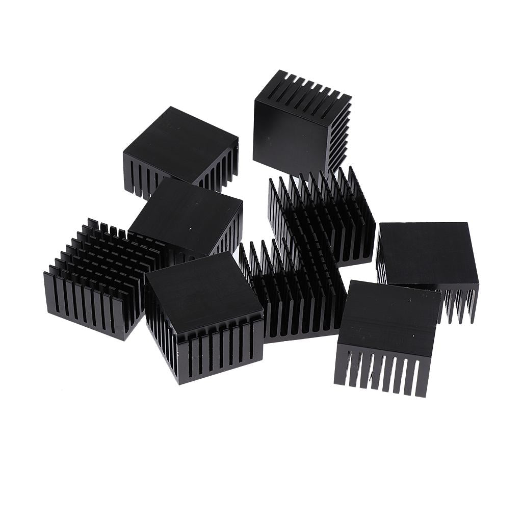 Maxbell 10Pcs Aluminum Heatsink Cooling Fin Radiator 37*37*24mm for IC Led Chip 10W