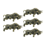 Maxbell 5x Pure Copper Animal Bull Figurines Ornaments Sculpture Housewarmings Gifts