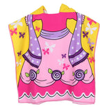 Maxbell Kids Surf Beach Hooded Poncho Changing Robe Pool Bath Towel Butterfly