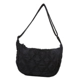 Maxbell Lady Women Crossbody Bags Summer Beach Y2K Oxford Cloth Shoulder Bag Black