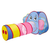 Maxbell Cartoon Elephant Tunnel Toy Pop Up Play Tent Tube Gift For Kids Crawl Tunnel