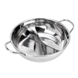 Max Stainless Steel Chinese Hot Pot Dual Site Household Kitchen Cookware 30cm