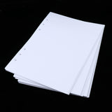 Max 80 Sheets Refillable Blank Paper Inserts for Notebook Binder A5 Size 6 Holes