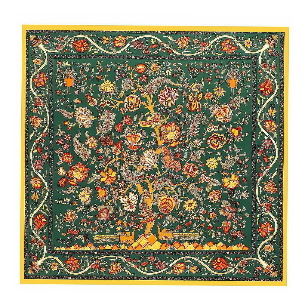 Maxbell Square Scarf Flower Floral Scarf Bundle for Sleeping Wrap Headdress Green