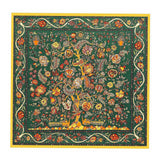 Maxbell Square Scarf Flower Floral Scarf Bundle for Sleeping Wrap Headdress Green