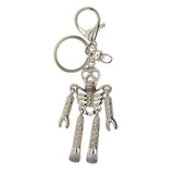 Maxbell Steam Punk Lobster Clasp Keychain with Keyring Skeleton Skull Pendant Charms