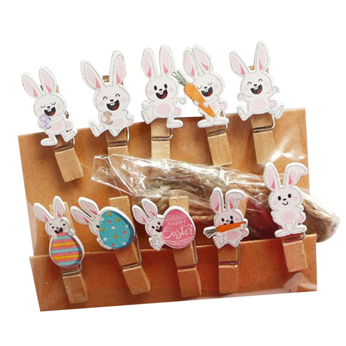 Maxbell 10x Easter Rabbit Photo Clips Ornaments for Photography Party Home Decor style B