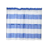Max Window Striped Short Valance Rod Pocket Curtains Kitchen  Blue_ 137x91.5cm