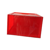 Maxbell Free Standing Shoe Box Space Saving Stackable Display Case Red