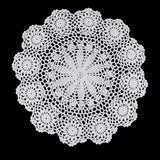 Max Round Shapes White Crochet Cotton Lace Doily Table Placemats Doilies Cup Mat