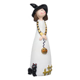 Maxbell Halloween Witch Figurine Adorable Witch Statue for Holiday Party Decoration Pumpkin