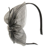 Maxbell Girls Sweet Bunny Silk Tulle Leather Knot Bow knotted Hair Hoop Black - Aladdin Shoppers
