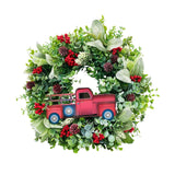 Maxbell Maxbell Christmas Flower Wreath Green Leaf Wreaths for Indoor Outdoor Party Xmas 40cm
