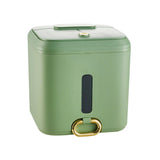 Maxbell 15kg Rice Storage Bin Flour Storage Container for Kitchen Home Light Green