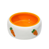 Maxbell Non Slip Rabbit Feeder Bowl Feeding Basin for Hedgehog Gerbils Puppy Kitten 11cmx4.5cm Round