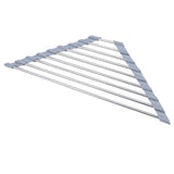 Maxbell Stainless Steel Foldable Corner Sink Rack for Laundry Room Kitchen Fruits Gray