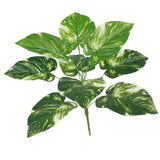 Max 9 Heads Artificial Rohdea japonica Evergreen Plant Green/White Dot White Dot