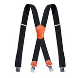 Maxbell Suspender for Men ElasticStrong Clips 3.8cm Wide Adjustable X Type Braces