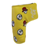 Maxbell Golf Club Covers Wrap Head Protection Funny Universal Golf Putter Head Cover yellow red