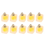 Maxbell 10pcs Multicolor Square Charms Pendants Christmas Party Decorations  Yellow